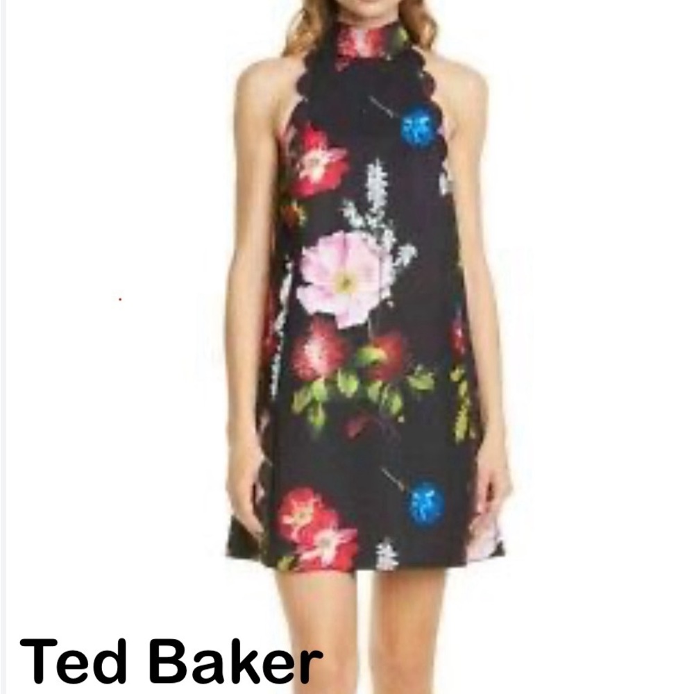 Beautiful Ted baker shift dress that could fit a size 2 or 4. Worn once.